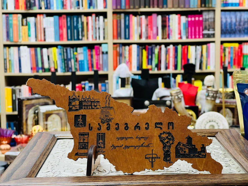 ხის ხელნაკეთი საქართველოს რუქა - სამეგრელო