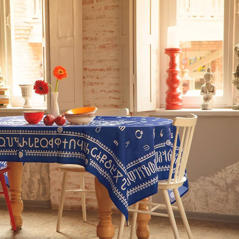 სუფრა - ანბანი - ლურჯი