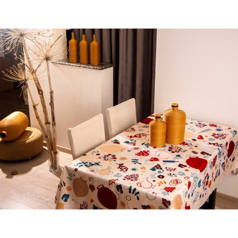 სუფრა - ქვევრები - თეთრი