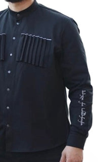 მამაკაცის პერანგი ჩოხის ელემენტებით