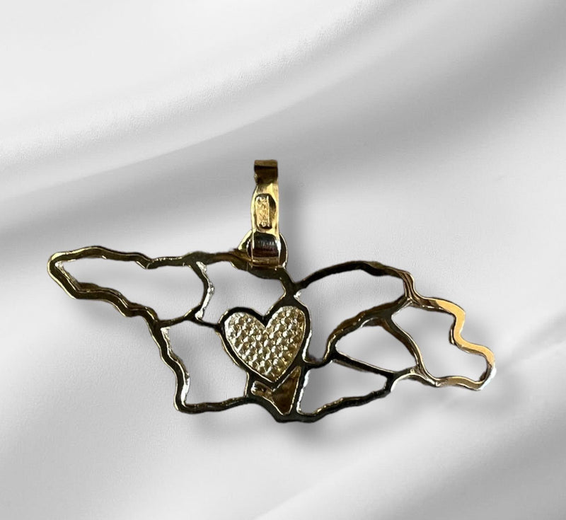 ოქროს მედალიონი - საქართველოს რუქა