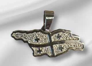 ოქროს მედალიონი საქართველოს რუქა