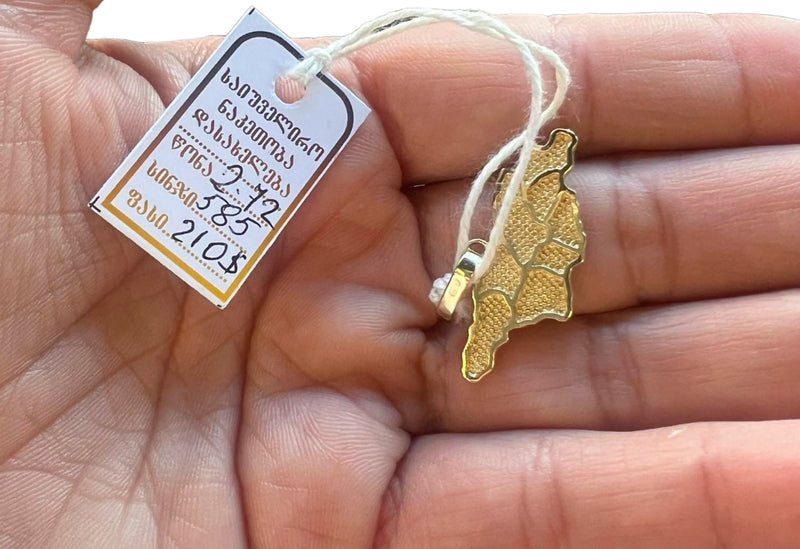 ოქროს მედალიონი - საქართველოს რუქა