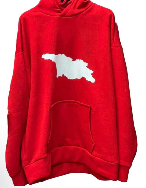 კაპიშონიანი ჰუდი საქართველოს რუქით