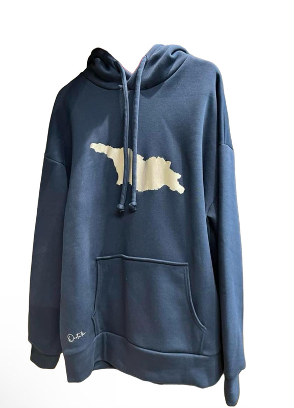 კაპიშონიანი ჰუდი საქართველოს რუქით, ჯიბით