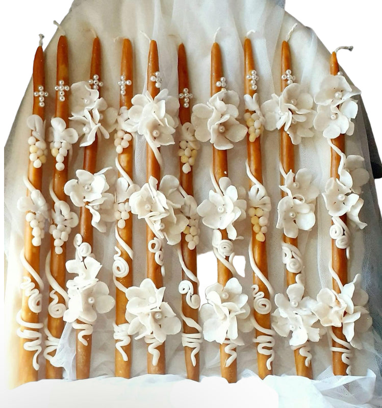 სადღესასწაულო სანთელი - ყურძნის მტევნები