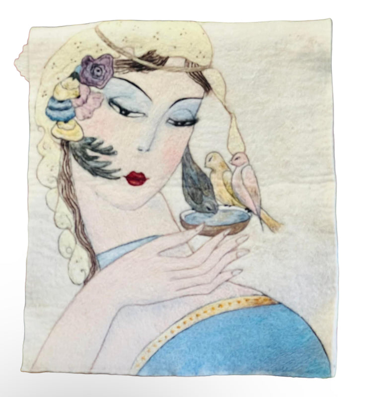 თექის ხელნაკეთი პანო