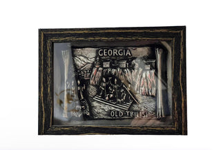 ჩარჩოში ჩასმული ვერცხლისფერი კედლის სურათი - ძველი თბილისი