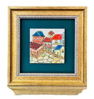 კედლის ხელნაკეთი სურათი - თბილისური სახლები