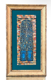 კედლის ხელნაკეთი სურათი - თბილისური ეზო