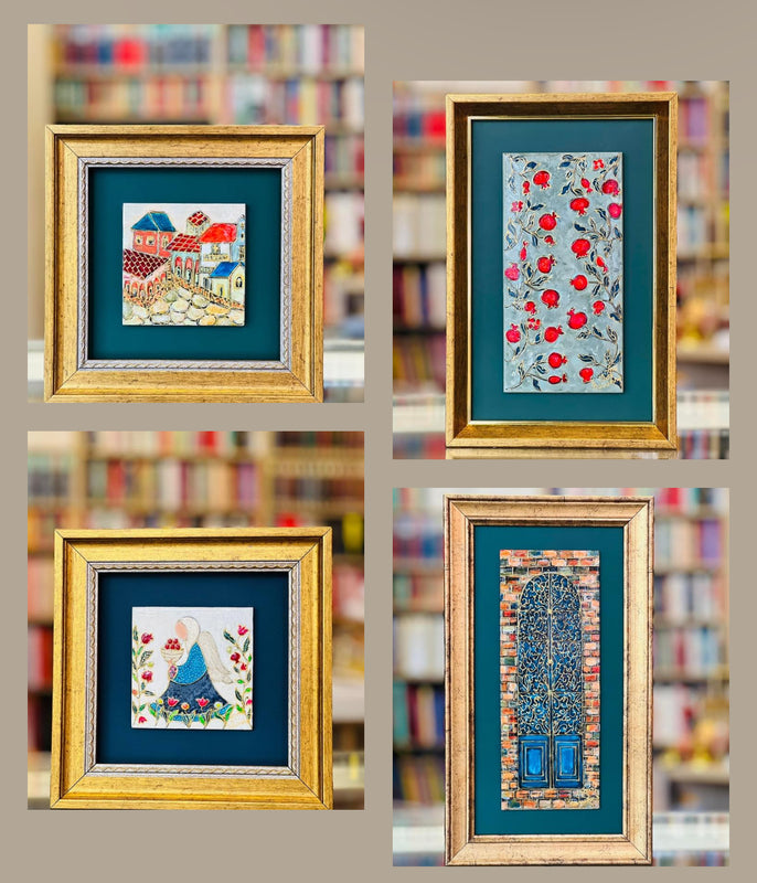 კედლის ხელნაკეთი სურათი - თბილისური ეზო