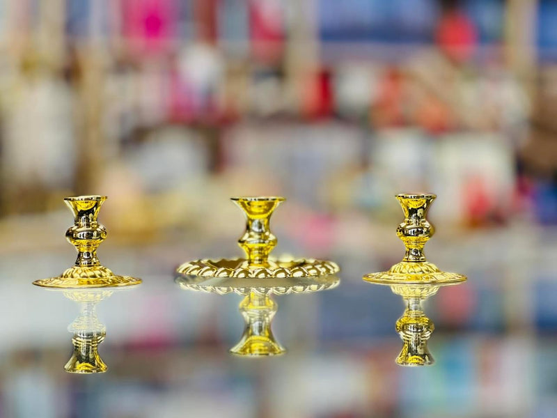 შანდალი მეტალის მოოქროვილი (ყურის გარეშე)