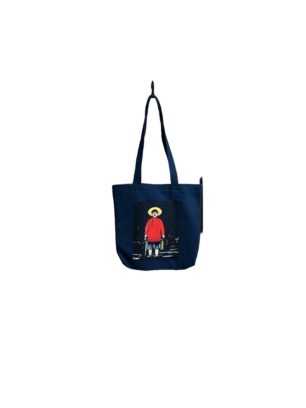 შავი ნაჭრის ჩანთა პრინტი - ფიროსმანის "მეთევზე"