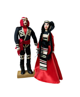 ხელნაკეთი თოჯინები ქართული ნაციონალური სამოსით -  აჭარელი წყვილი