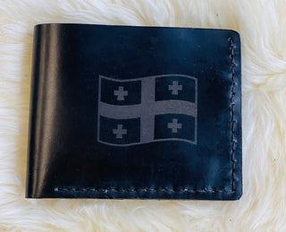 ხელნაკეთი ტყავის საფულე