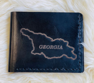 ხელნაკეთი ტყავის  საფულე