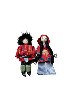 ხელნაკეთი თოჯინები ქართული ნაციონალური სამოსით ( საკიდით ) -ხევსური წყვილი