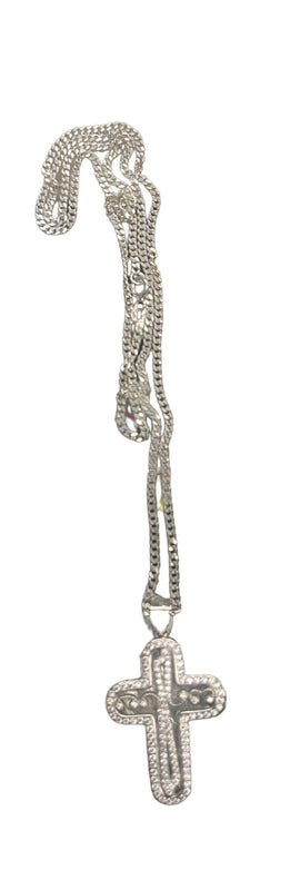 ვერცხლის  ჯვარი ყელსაბამით