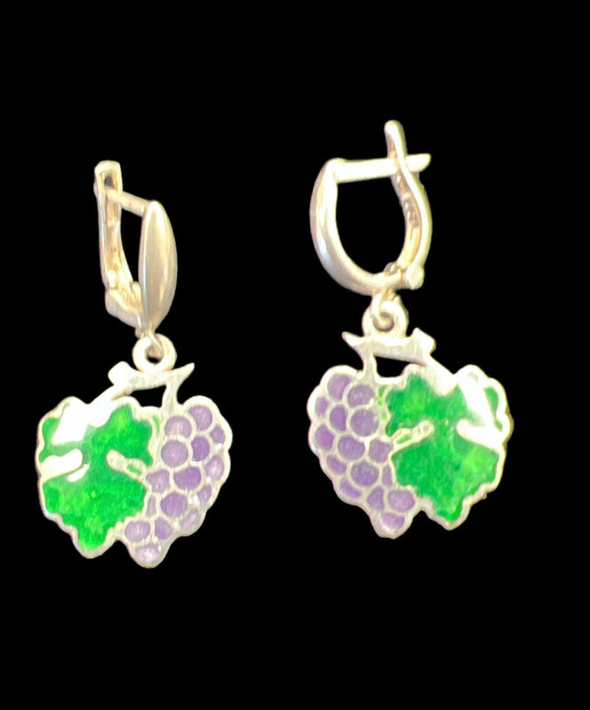 ვერცხლის საყურე - ყურძნის მტევნები