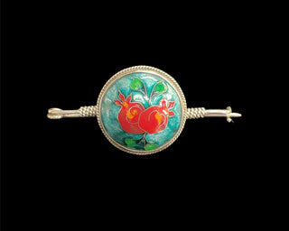 ვერცხლის ბროში მინანქრით  "ბროწეულები"