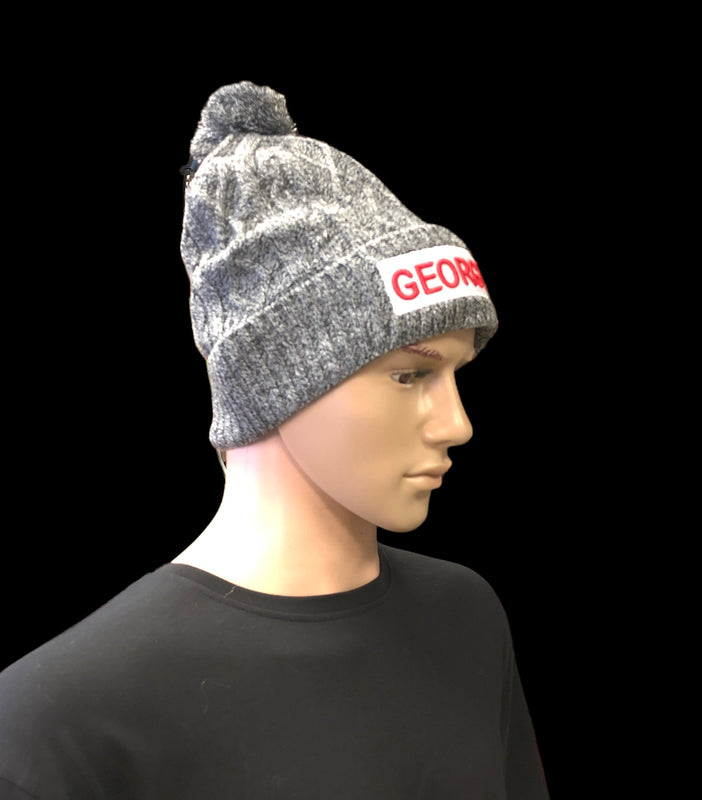 პომპონიანი, ნაქსოვი ქუდი GEORGIA,