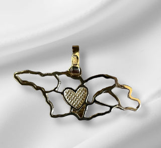 ოქროს მედალიონი - საქართველოს რუქა