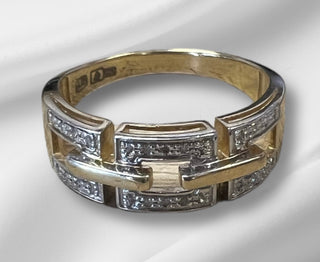 ოქროს ბეჭედი ბრილიანტის თვლებით